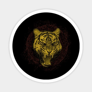 Abstract diffuse tiger head Magnet